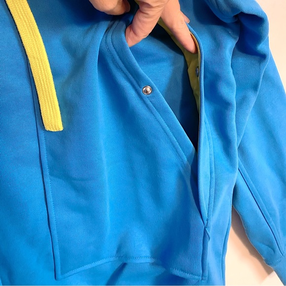 NEW HOKA Women's One One Bondi Sweatshirt Pullover Fleece Hoodie Blue Large XL - Picture 5 of 9